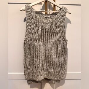 Lush Gray Knit Sleeveless Sweater